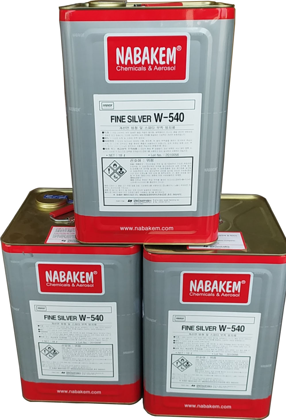 SƠN XỊT BẢO VỆ ĐƯỜNG HÀN NABAKEM FINE SILVER W-540 NABAKEM THÙNG 18 LÍT